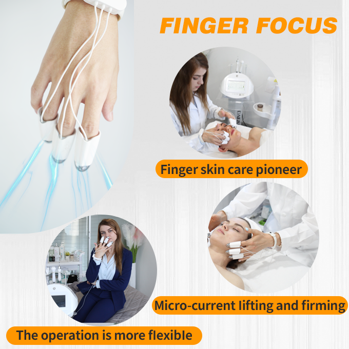 Skinscaling Plasma Finger Focus Electricity Comb Comprehensive Beauty Machine Exfoliation Anti-aging Skin Scrubber Promote Absorption Red Light